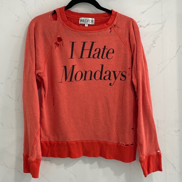 Wildfox “I Hate Mondays” Sweater - Picture 1 of 6